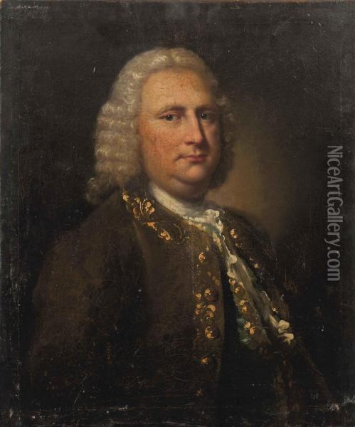Portrait Of A Gentleman Oil Painting - Thomas Frye