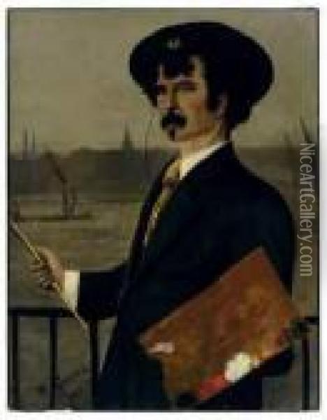 Portrait Of James Mcneill Whistler Oil Painting - Walter Greaves