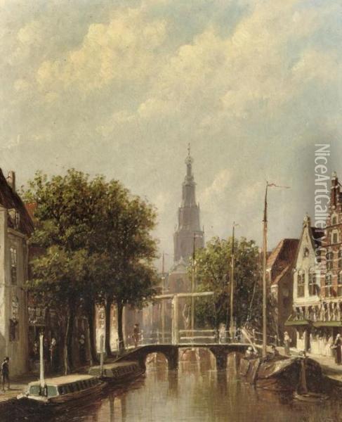 The Kaaswaag, Alkmaar Oil Painting - Pieter Gerard Vertin