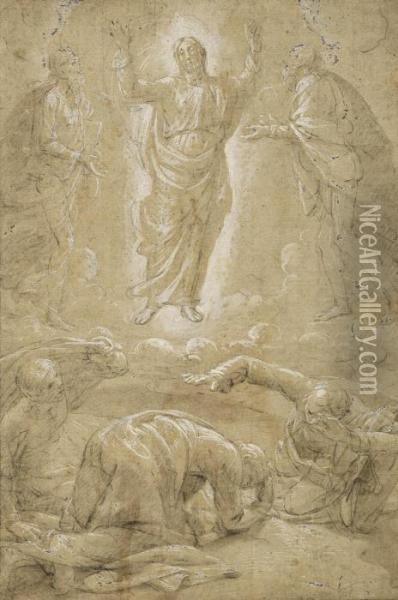The Transfiguration Oil Painting - Simone Cantarini Il Pesarese