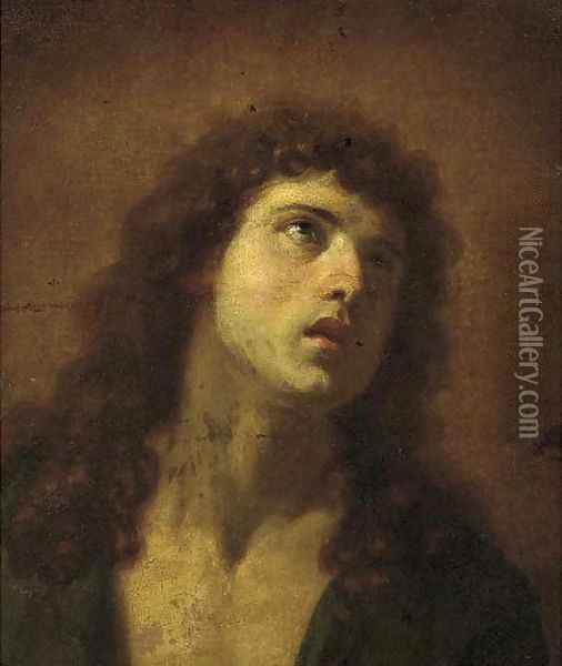 Head of a man Oil Painting - Guido Reni