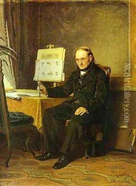 Teacher Of Drawing 1867 Oil Painting - Vasily Perov