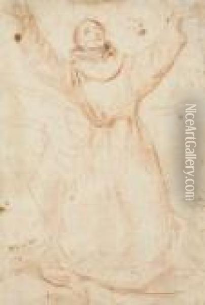 Saint Francis Receiving The Stigmata Oil Painting - Guido Reni