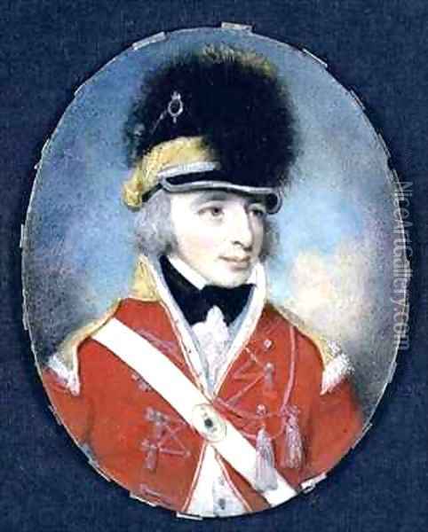 Miniature of an Unknown officer Oil Painting - Henry Edridge