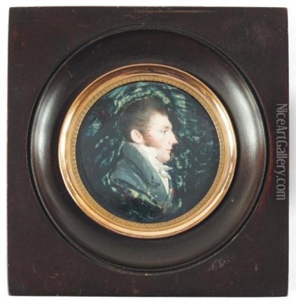 Portrait D'augustin-jerome De Labbey Oil Painting - Charles-Guillaume-Alex Bourgeois