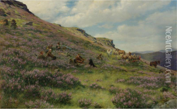 Luncheon On The Moor Oil Painting - Francis Davis Millet
