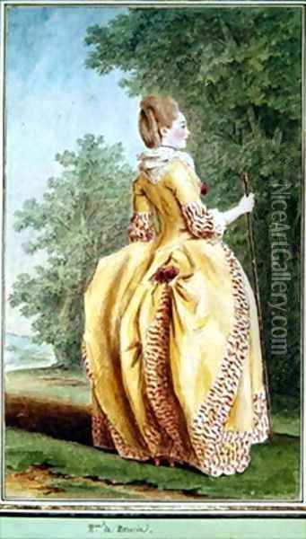 Madame de Moracain Oil Painting - Louis Carrogis Carmontelle