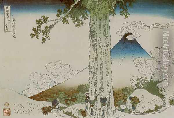 Mishima Pass in Kai Province (Koshu Mishimagoe) Oil Painting - Katsushika Hokusai