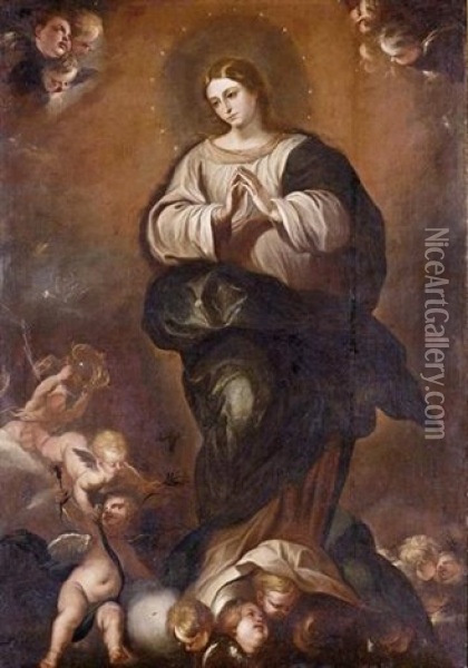 Immaculate Conception Oil Painting - Juan De Sevilla Romero Y Escalante