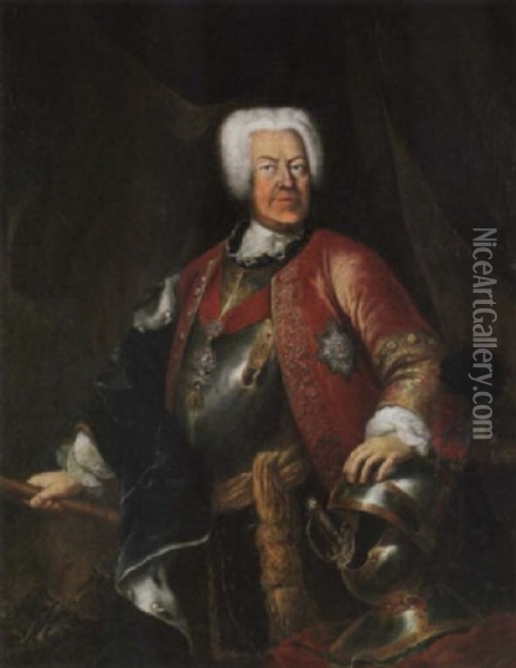 Portrat Des Carl Alexander, Herzog Von Wurttemberg Oil Painting - Johann Christoph Groth