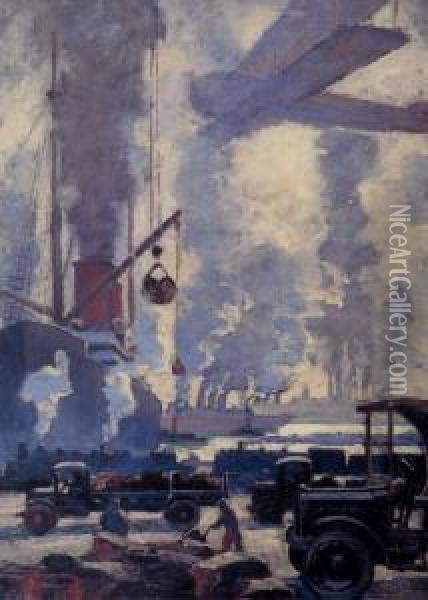 The Spirit Of Transportation Oil Painting - Jonas Lie