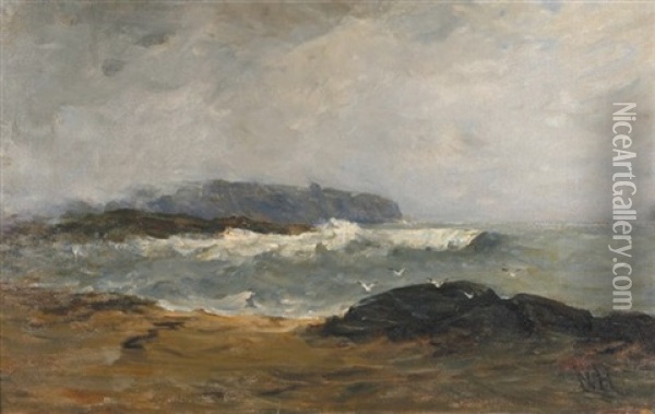 Coastal Landscape Oil Painting - Nathaniel Hone the Younger