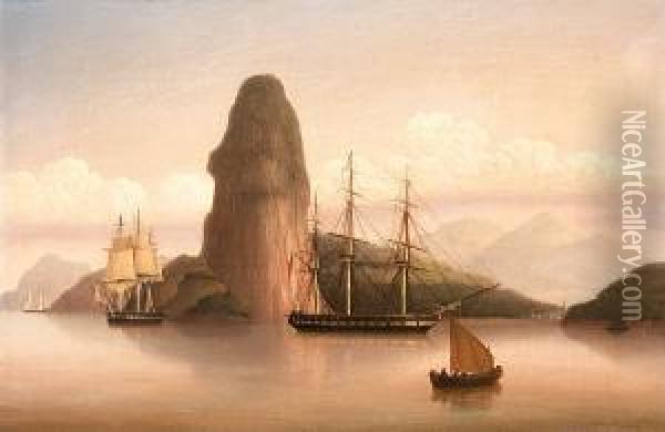 The Entrance To Rio De Janeiro, Brazil Oil Painting - George Mounsey Wheatley Atkinson