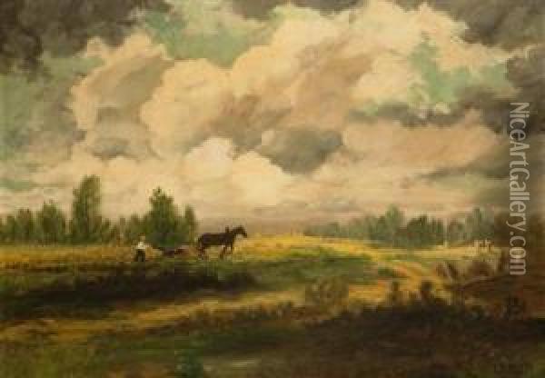 An Autumn Landscape Oil Painting - Viktor Rolin