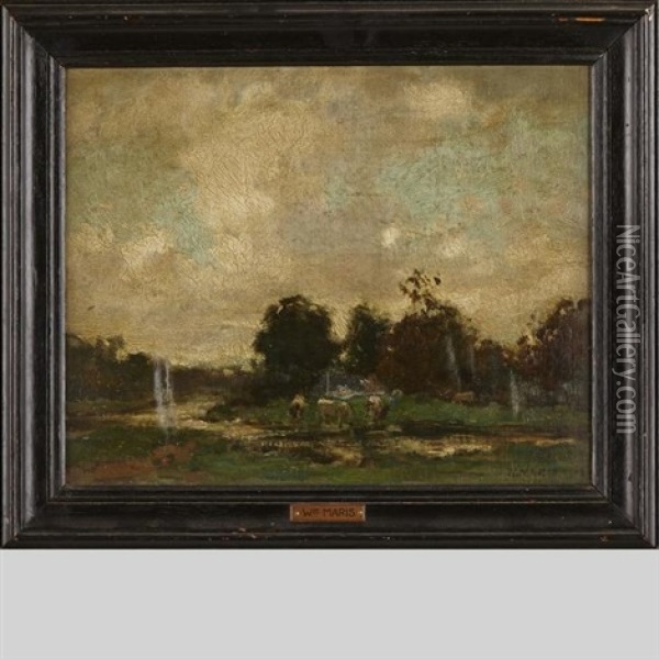 Landscape With Cattle Oil Painting - Willem Maris