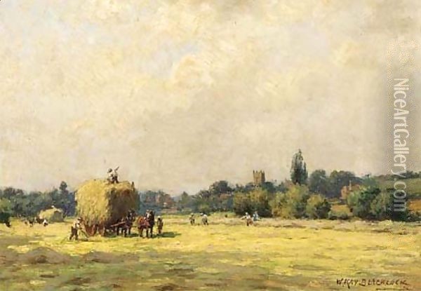 Haymaking Oil Painting - William Kay Blacklock