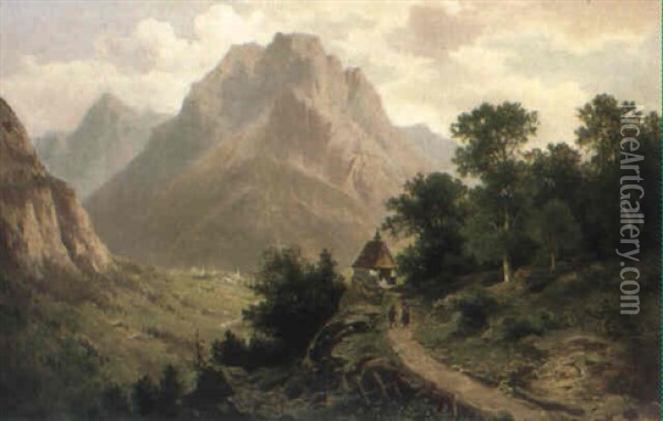 Tsterreichische Gebirgslandschaft Oil Painting - Anton Pick