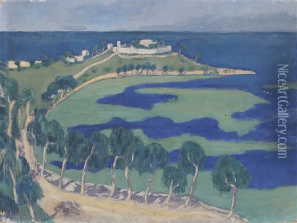 Paysage, Le Fort De Bregancon Oil Painting - Olga Metchnikoff