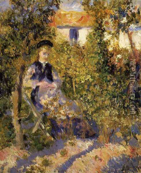 Nini In The Garden Oil Painting - Pierre Auguste Renoir