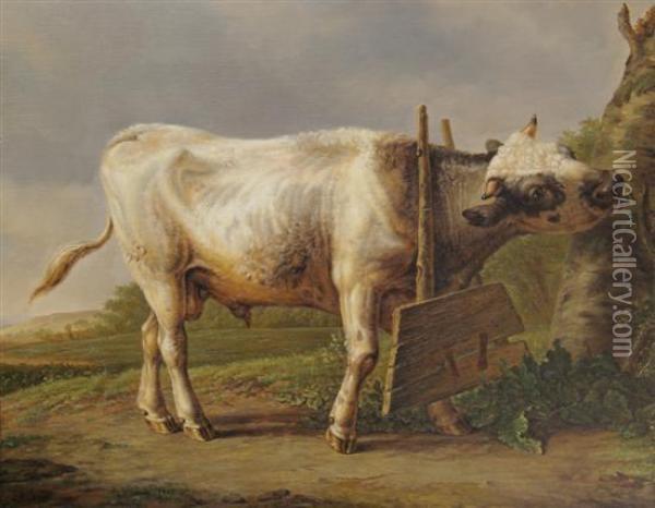 Resting With Plow Oil Painting - Jan I Kobell