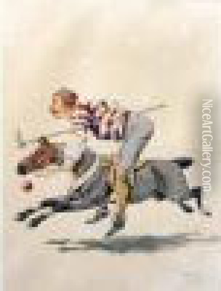 Le Polo Oil Painting - Charles Fernand de Condamy