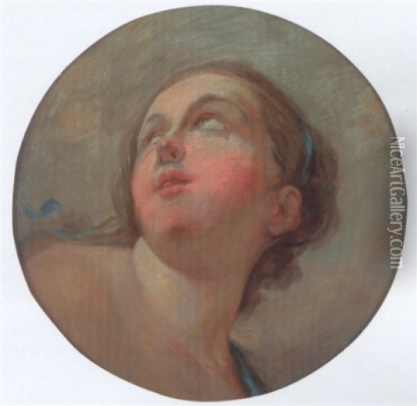 Portrait De Jeune Femme Oil Painting - Leon Louis Antoine Riesener