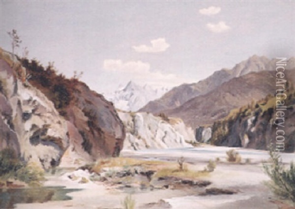 Sommertag In Den Alpen Oil Painting - Karl Franz Emanuel Haunold