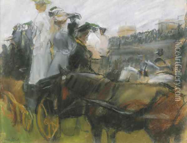 At the Longchamps races, Paris Oil Painting - Isaac Israels