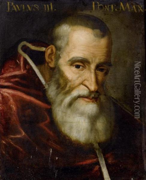 Pape Paolo Iii Farnese Oil Painting - Tiziano Vecellio (Titian)