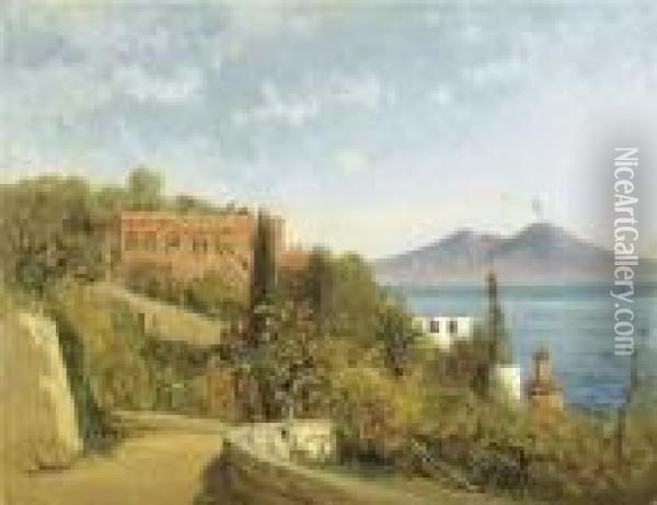 Napoli, Strada A Posillipo Oil Painting - Francesco, Lord Mancini