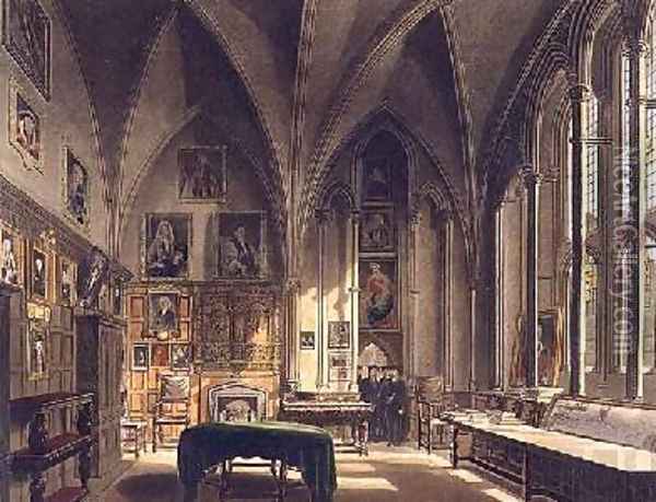 Interior of the Chapter House Oil Painting - Frederick Mackenzie