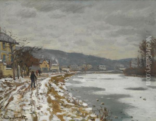 La Seine A Bougival Oil Painting - Claude Oscar Monet