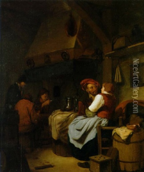 Bauern In Der Stube Oil Painting - Cornelis Pietersz Bega