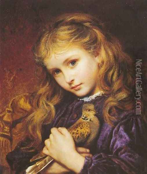 The Turtle Dove Oil Painting - Sophie Gengembre Anderson