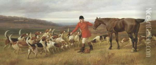 The Finish Of A Good Run Oil Painting - Edward Algernon Stuart Douglas