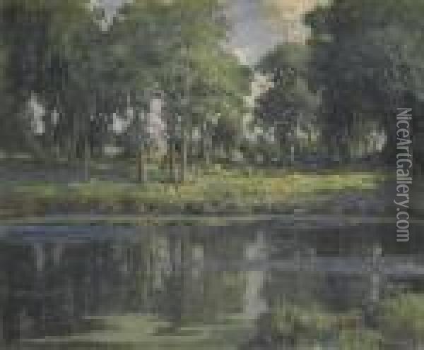 Grazing Across The River Oil Painting - James Humbert Craig