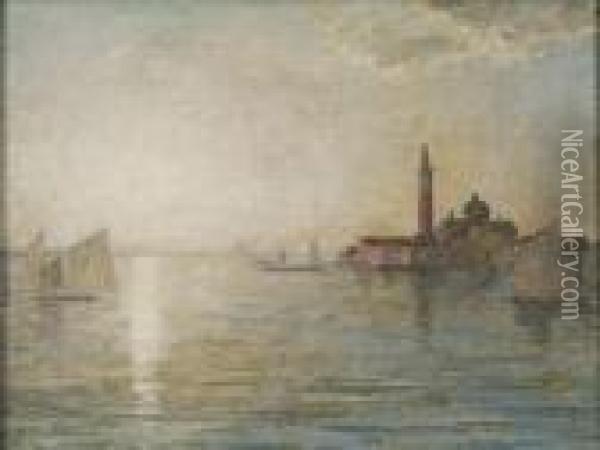 Vue De Venise Oil Painting - Emile Rene Menard