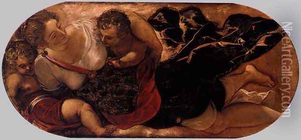Allegory of the Scuola della Carità Oil Painting - Jacopo Tintoretto (Robusti)