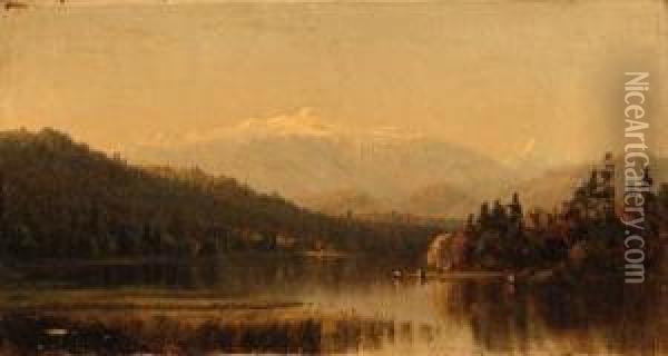 Sunset In The White Mountains Oil Painting - Sanford Robinson Gifford