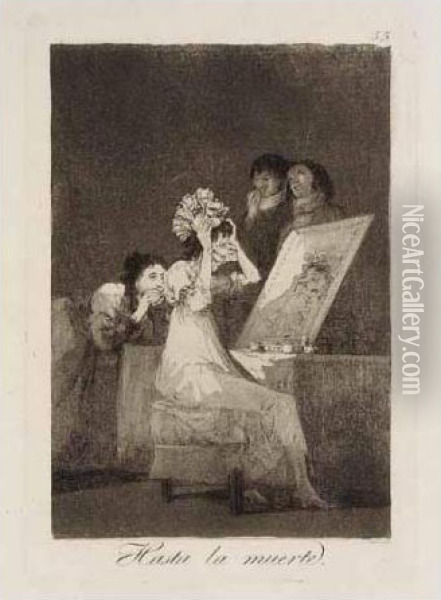 Ensayos (d.92 Oil Painting - Francisco De Goya y Lucientes