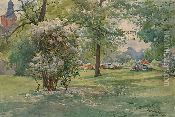 View Of Hyde Park Oil Painting - Onorato Carlandi