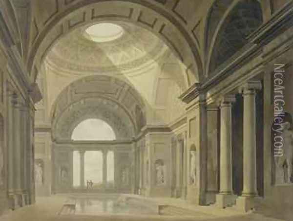 Ancient Baths Oil Painting - Joseph Nash