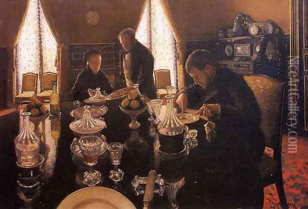 Luncheon Oil Painting - Gustave Caillebotte