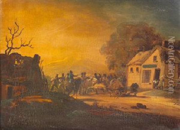A Revenue Raid Oil Painting - William II Sadler