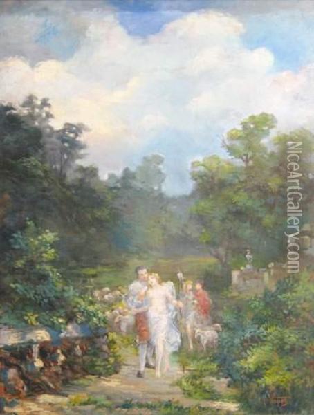 Scene Pastorale  Oil Painting - Francois Maury