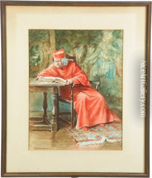 The Cardinal Oil Painting - John Ward Dunsmore