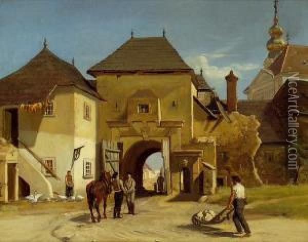 Ansicht Aus Rust Im Burgenland Oil Painting - Johann Gualbert Raffalt