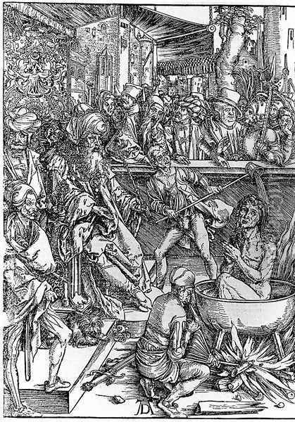 Martyrdom of St.John Oil Painting - Albrecht Durer