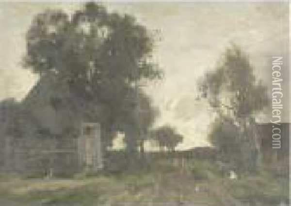 View Of A Village Oil Painting - Theophile Emile Achille De Bock