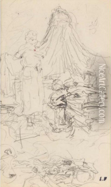 Madame Hessel Dans Sa Chambre Aux Clayes Oil Painting - Jean-Edouard Vuillard